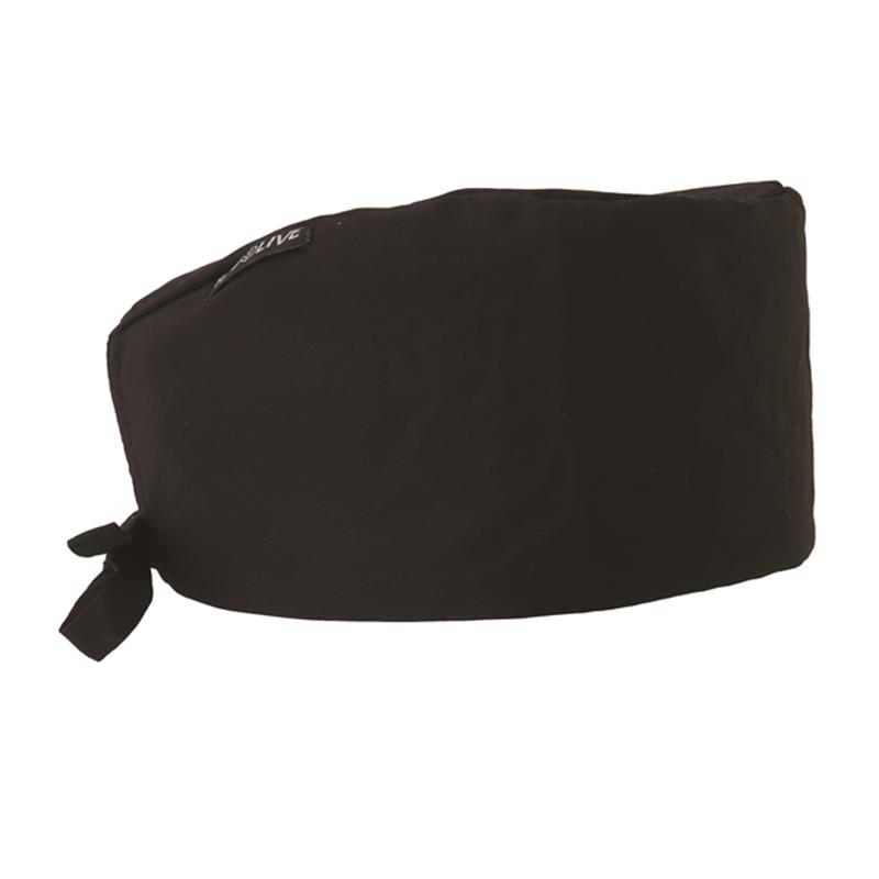 Tie-Back Modern Classic Scrub Cap,Breathable No-Slip Unisex for Men & Women Black (SHTC-2506B)